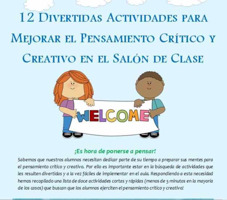 12 Divertidas Actividades para Mejorar el Pensamiento Crítico y Creativo en el Aula