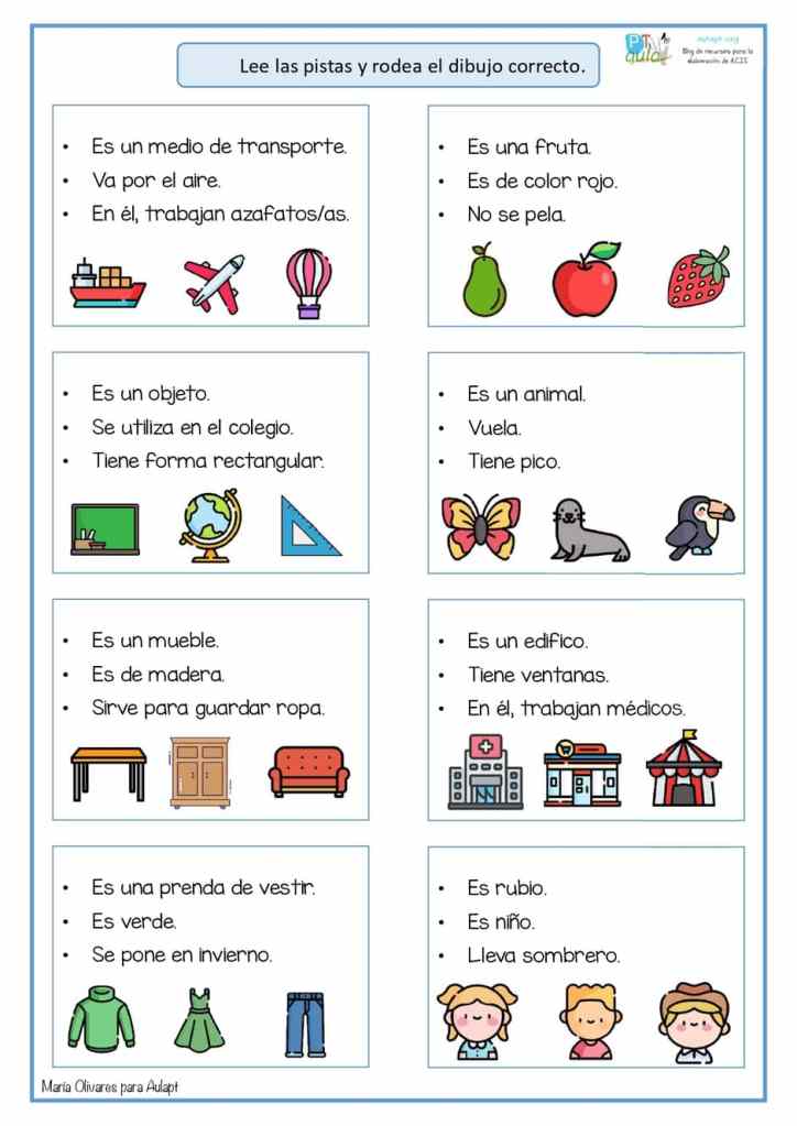 actividad con pistas