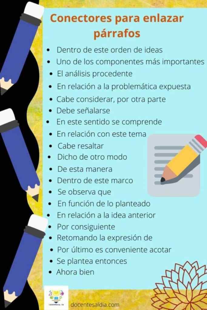 Conectores para Enlazar Párrafos