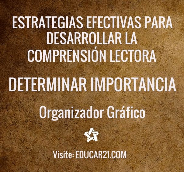 Estrategias Efectivas para Desarrollar la Comprensión Lectora – DETERMINAR LA IMPORTANCIA