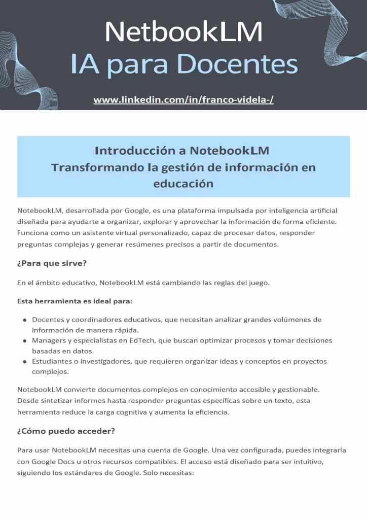 NetbookLM IA para Docentes