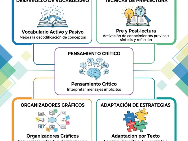 Comprensión Lectora – Estrategias Efectivas para Dominar la Lectura |&nbsp;Infografía
