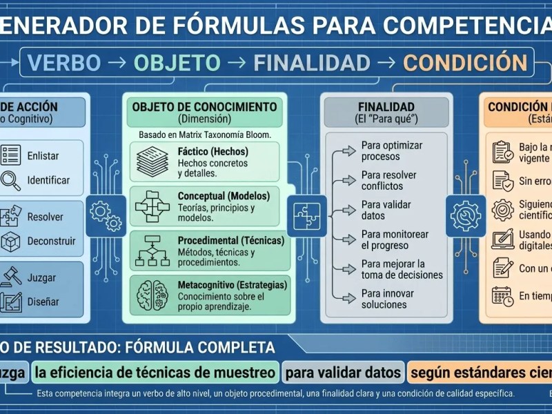 Cómo Redactar Competencias Efectivas – Fórmula Basada en Taxonomía de Bloom y Estándares de&nbsp;Calidad