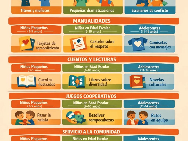 Respeto y Solidaridad – Guía de Actividades Adaptadas por Edad para Niños y&nbsp;Adolescentes