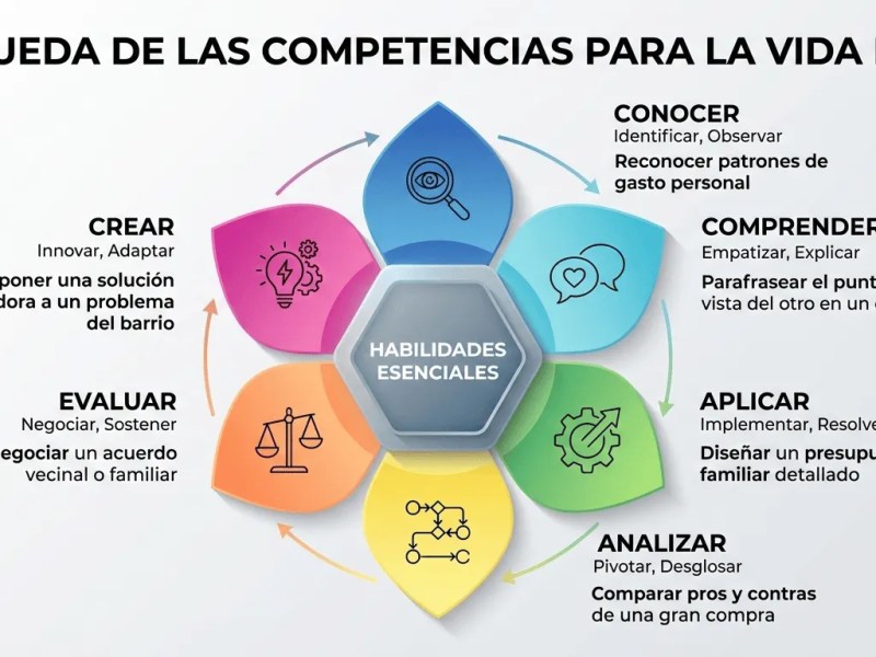 La Rueda de Competencias para la Vida Real – Modelo de 6 Habilidades Esenciales para Formar Ciudadanos&nbsp;Críticos