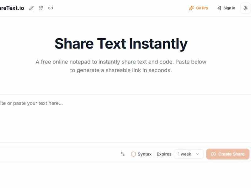 ShareText – Compartir Notas y Código al Instante con Enlace y&nbsp;QR