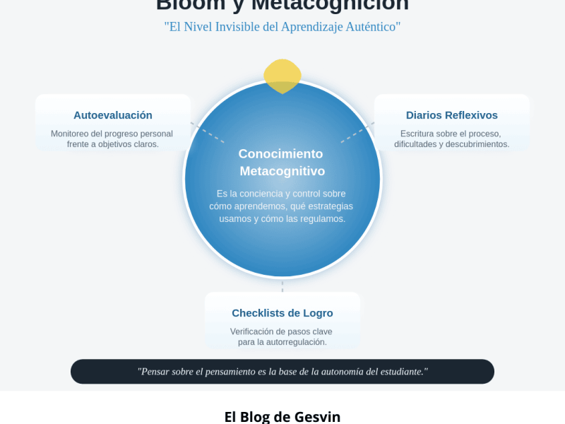 Metacognición y Taxonomía de Bloom – El Nivel Invisible del Aprendizaje Auténtico en el&nbsp;Aula