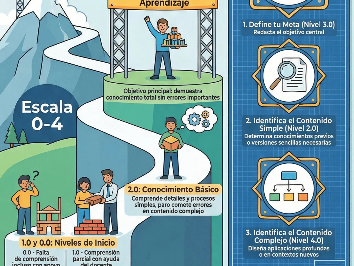 Cómo Diseñar Escalas de Progreso (Rúbricas) – Guía Práctica con Protocolo de 3&nbsp;Pasos