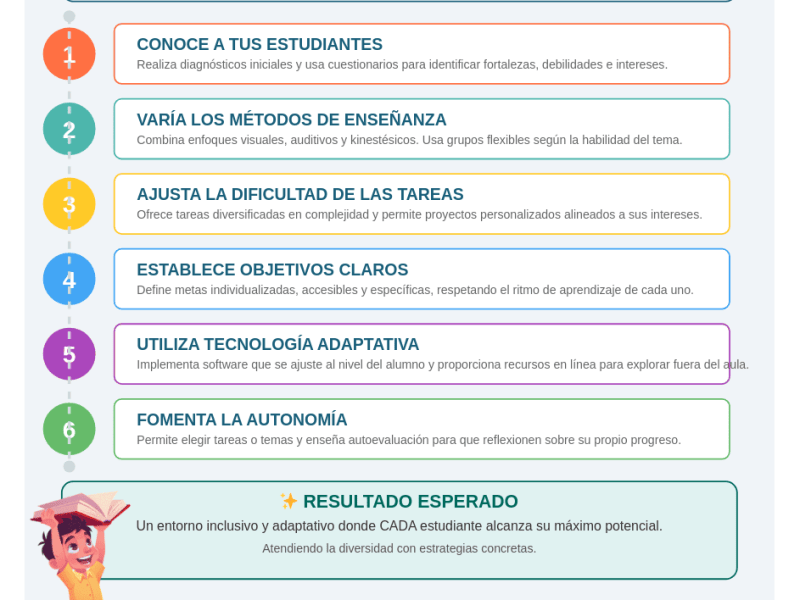 Diferenciación Pedagógica – Guía Rápida con 6 Estrategias Prácticas para&nbsp;Docentes