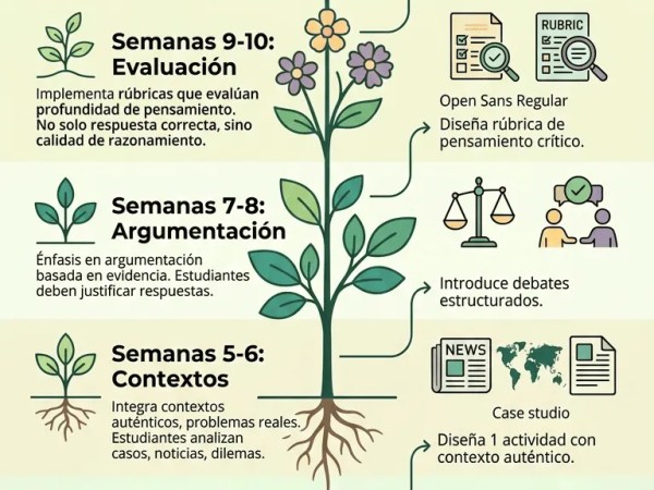 Ruta de Transformación de 12 Semanas – Hacia el Pensamiento Crítico Integrado en el&nbsp;Aula